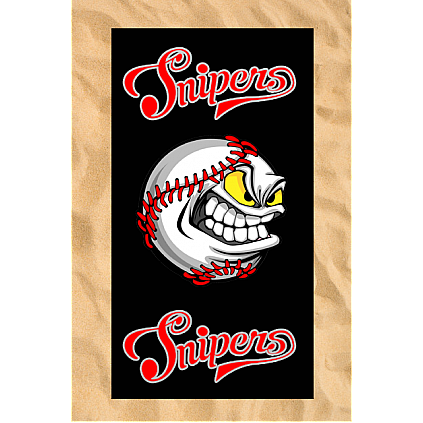 Club All-Over Beach Towel: Angry Baseball