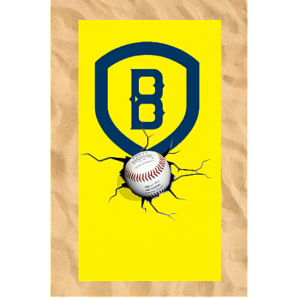 Toalla de playa:Cracked Baseball