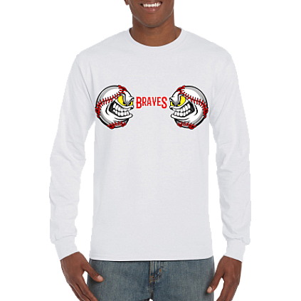 Club T-Shirt, Lange Mouw: 2 Angry Baseballs