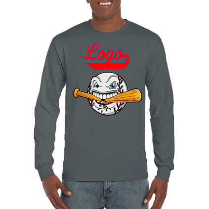 Club T-Shirt, Lange Mouw: Cracked Bat