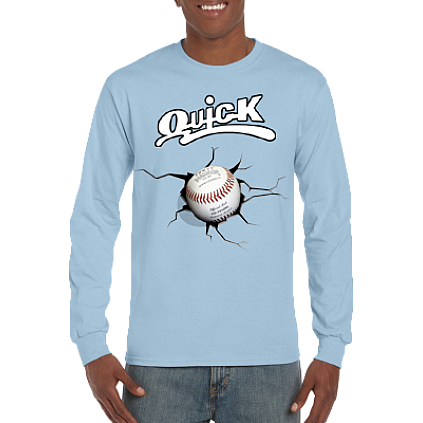 Club T-Shirt, Lange Mouw: Crack Baseball