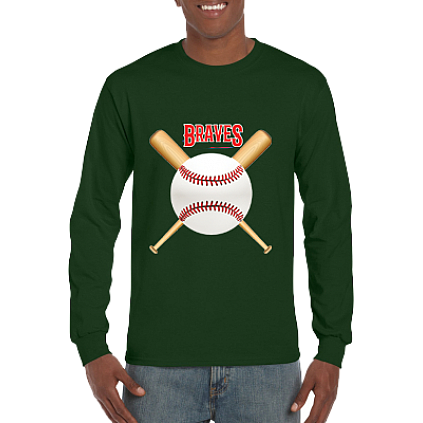 Camiseta Club, manga larga: Crossed Bats