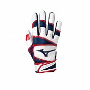 Mizuno B-303 Batting Gloves Red/Navy (Pair)