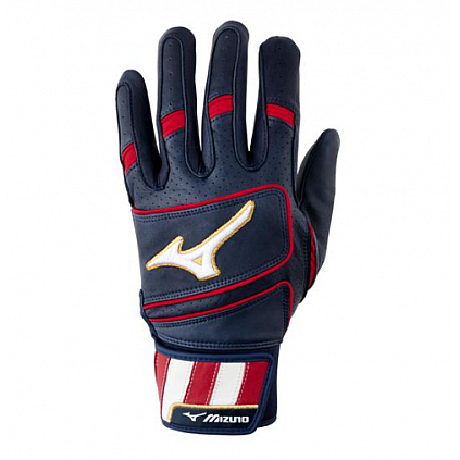 Mizuno Pro Select batting gloves Navy/Red