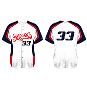 Loire Lézards Jersey, Full Button: Flatback Mesh