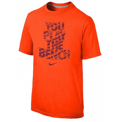Nike T-Shirt Jugend: Spiel die Bank, Orange
