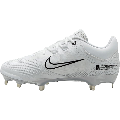 Nike Hyperdiamond 4 Pro Metal, Women: White/Black