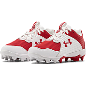Underarmour Leadoff Low: Wit/Rood