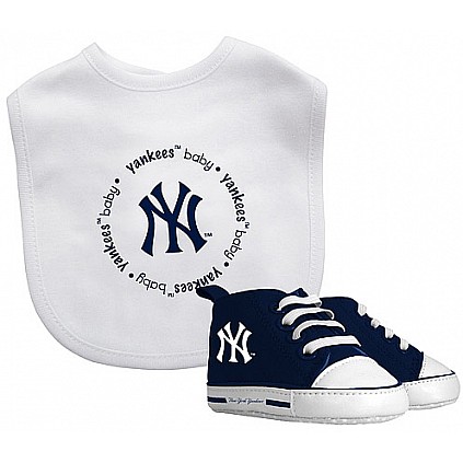 Conjunto Bebé: Babero + Zapatos: Yankees