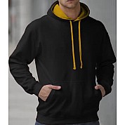 Hooded Sweater 2 Color: Black/Yellow
