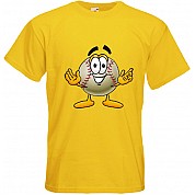 Mr. Baseball T-Shirt Geel: Handjes 