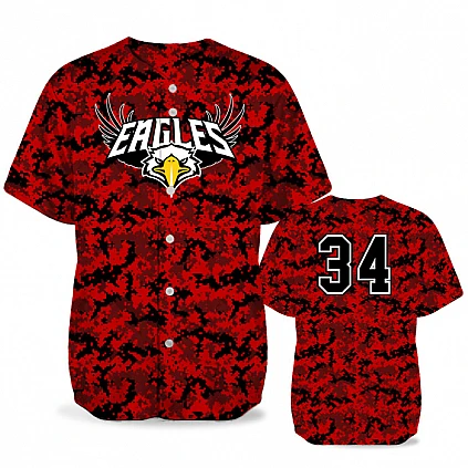 Camo Digital BB Jersey SS Full-Button