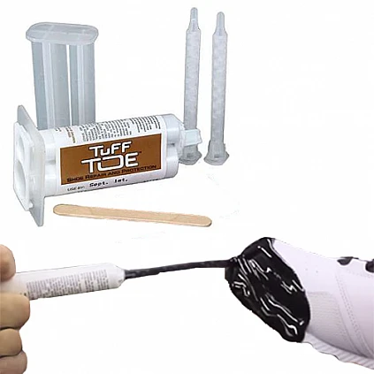 Tuff Toe . Resina de protección para zapatos de picher Black