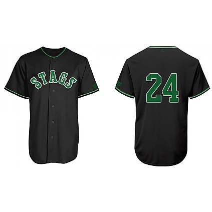 Ashbourne Stags Shirt Flatback Mesh: Black