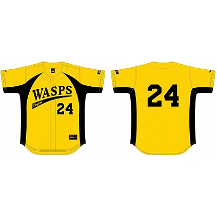 Maglia Romford Wasps, maglia con retro piatto: Giallo