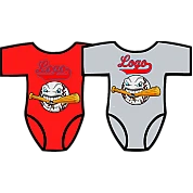 Club Baby Romper: Cracked Bat