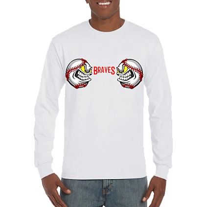 Club T-Shirt, Long Sleeve: 2 Angry Baseballs