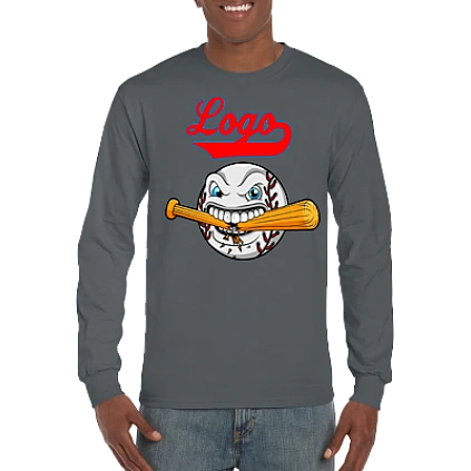 Club T-Shirt, Long Sleeve: Cracked Bat