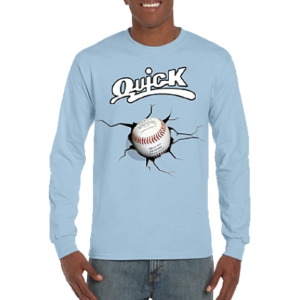 Club T-Shirt, Long Sleeve: Crack Baseball