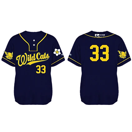 Colombes Wildcats Shirt: Navy, Flatback Mesh