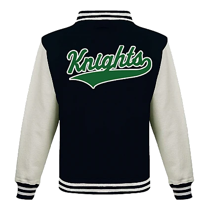 Knights Varsity Jacket with logo on back