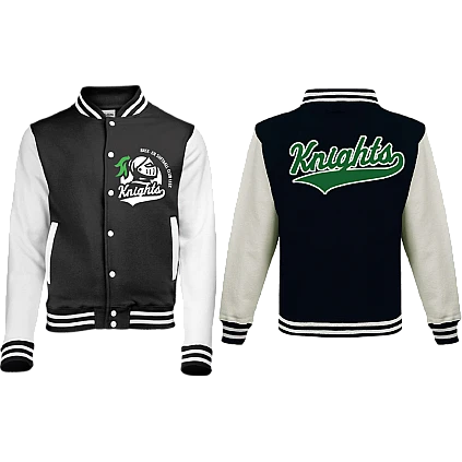 Knights Varsity Jacket with logo on back