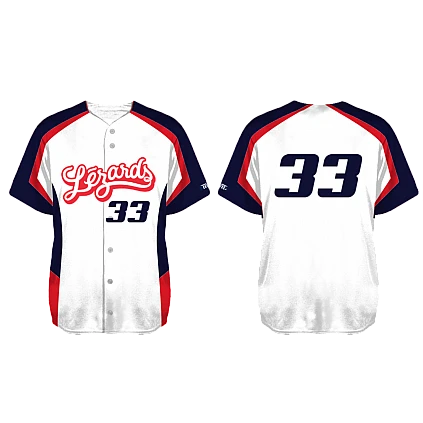 Loire Lézards Jersey, Full Button: Flatback Mesh