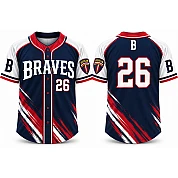 Berlin Braves Alternate Jersey, Flatback Mesh