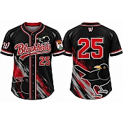 Wolfsburg Blackbirds Alternate Jersey, Flatback Mesh