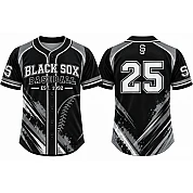 Stade Black Sox Alternate Jersey, Flatback Mesh