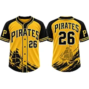 Amsterdam Pirates Alternate Jersey, Flatback Mesh