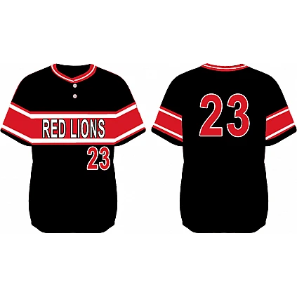 JerseyRed Lions, Black: Flatback Mesh