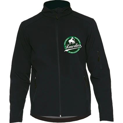 Rowdies Softshell-Jacke: Schwarz, Round logo