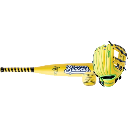 2026 Savannah Bananas™ A200® 10" Handschoen, Bal & Knuppel Set