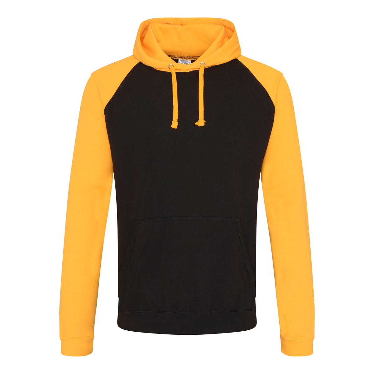 Kontrast-Hoodie: Schwarz/Gold