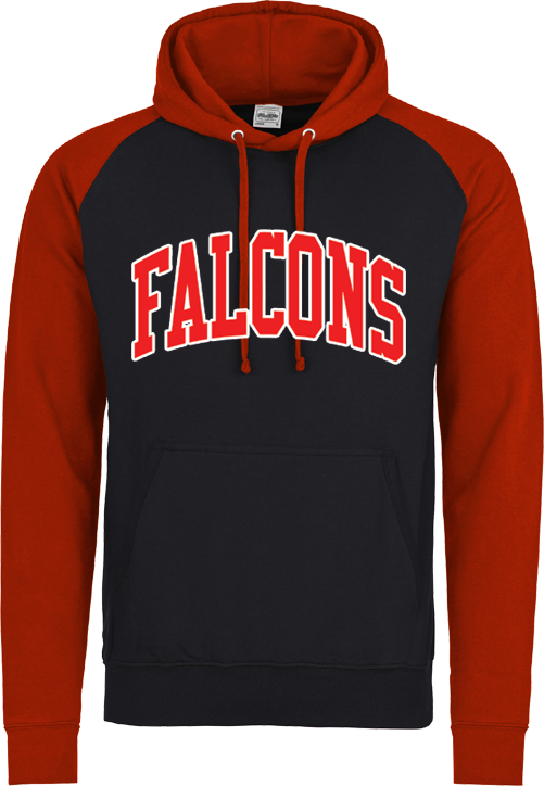 Felpa con cappuccio a contrasto Falcons
