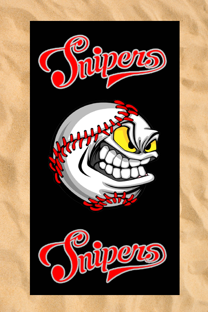Club All-Over Beach Towel: Angry Baseball