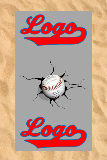 Club All-Over Beach Towel: Cracked Baseball