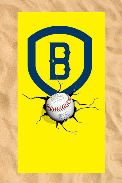 Club All-Over Beach Towel: Cracked Baseball