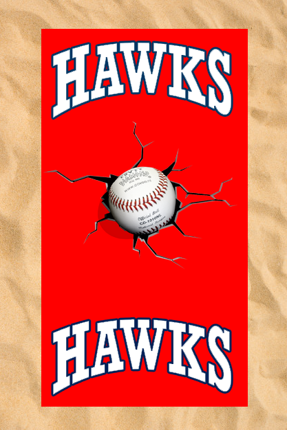 Club All-Over Beach Towel: Cracked Baseball