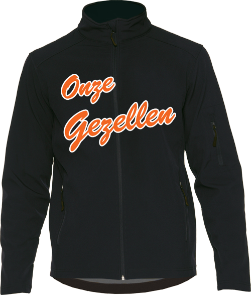 Onze Gezellen Softshell Jack: Schwarz