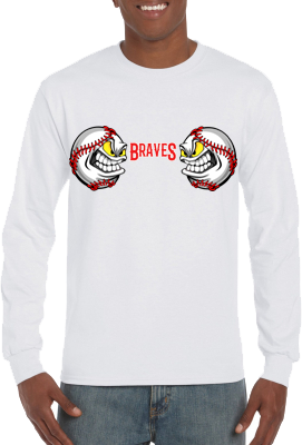 Club T-Shirt, Lange Mouw: 2 Angry Baseballs