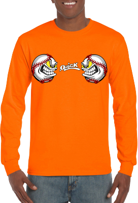 Club T-Shirt, Lange Mouw: 2 Angry Baseballs