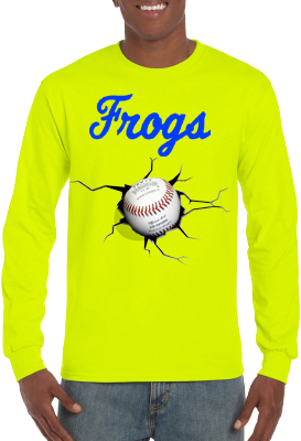 Club T-Shirt, Lange Mouw: Crack Baseball
