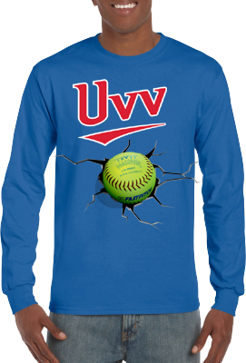 Club T-Shirt, Lange Mouw: Crack Softball