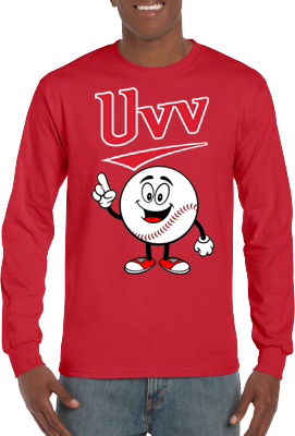 Club T-Shirt, Lange Mouw: Happy Baseball