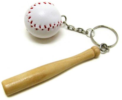Sleutelhanger Honkbal + Knuppel