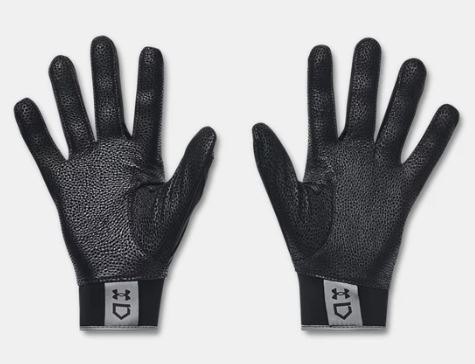 Under Armour Yard 9 Batting Gloves, Black