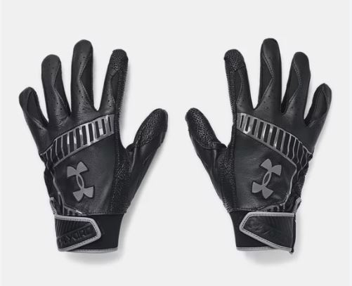 Under Armour Yard 9 Batting Gloves, Black