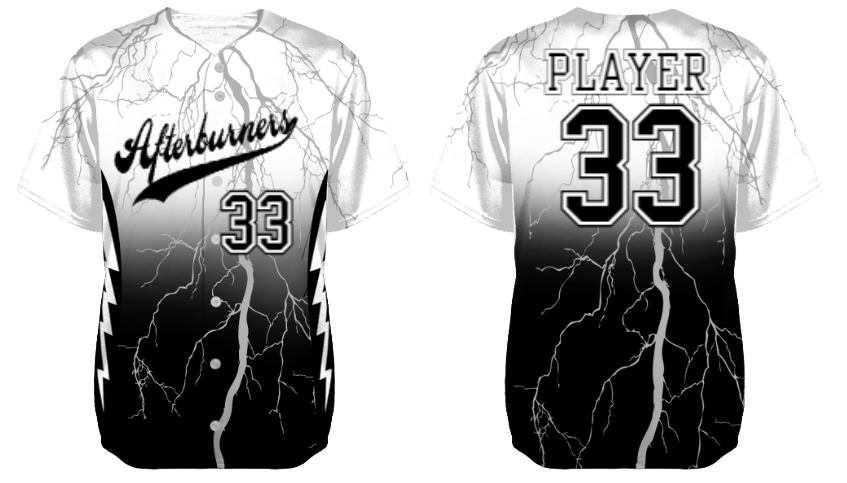 Camisa Afterburners: Lightning, Flatback Mesh